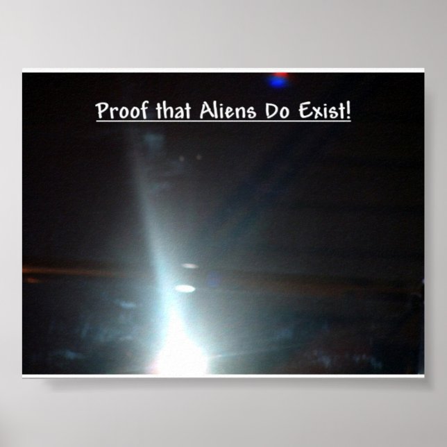 Póster Prova de que existem Aliens (Frente)