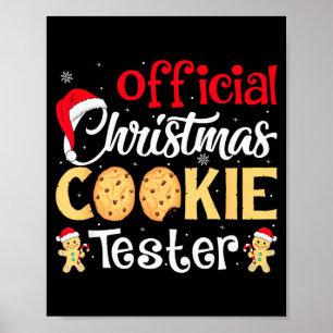 Poster Provador de Biscoito de Natal Divertido Equipe de