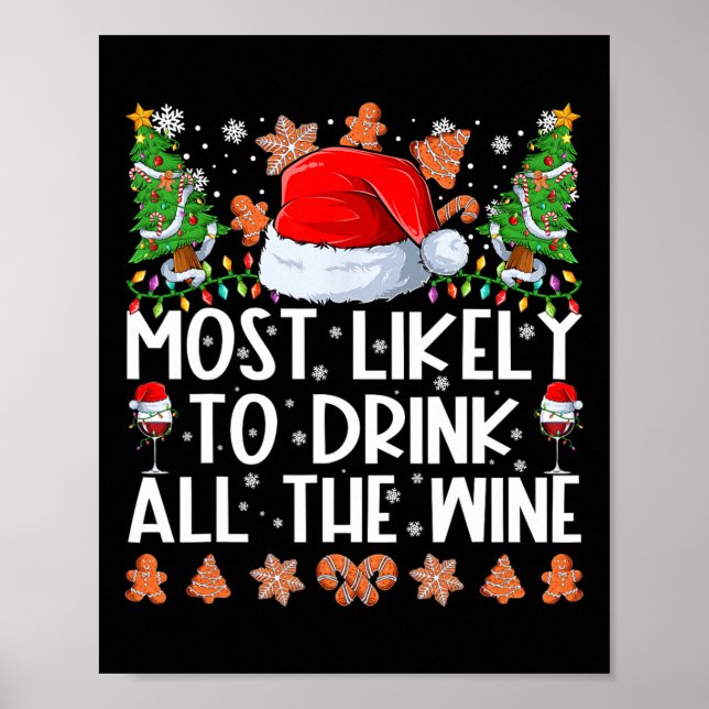 Poster Provavelmente Beber Toda A Paja De Natal Da Famíli (Frente)
