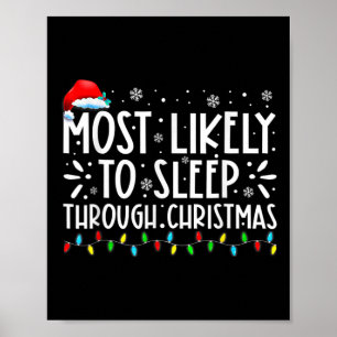 Poster Provavelmente Dormir Através Do Natal Da Família