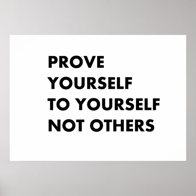 Poster Prove-se a si mesmo (Frente)