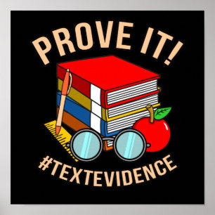 Poster Prove Text Evidence English Language Teacher