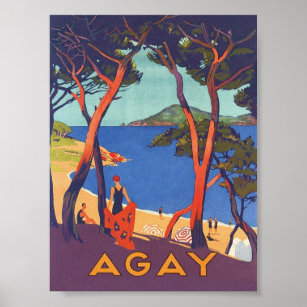 Poster Provença Alpes Cote d’Azur Viagens vintage França