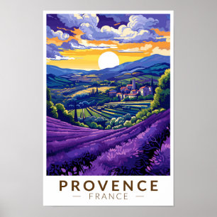 Poster Proveniência França Lavanda Art Vintage