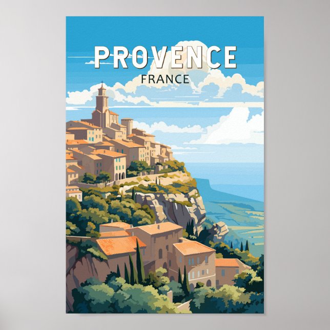 Poster Proveniência França Viagem Art Vintage (Frente)