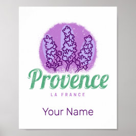 Poster Proveniência Retro Lavanda França Riviera França