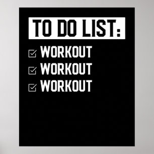 Poster Provérbio inspirador do exercício engraçado da