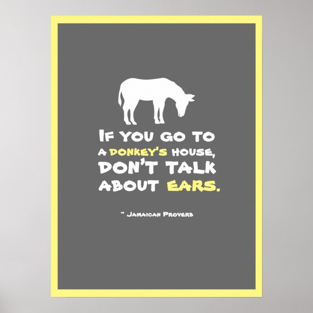 Poster Provérbio jamaicano (Frente)