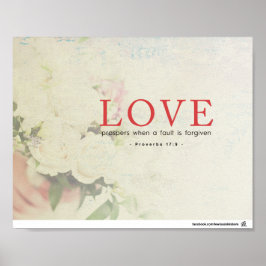 Póster Provérbios 17:9 - Prosperadores de amor