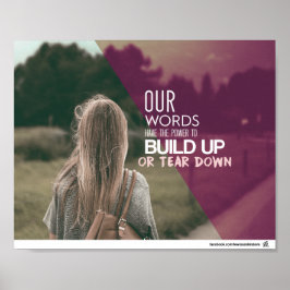 Póster Provérbios 18:21 - O poder da língua