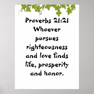 Poster Provérbios 21:21