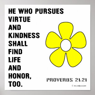 Poster Provérbios 22:21 Virtude