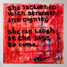 Provérbios 31:25 - Ela está vestida em força