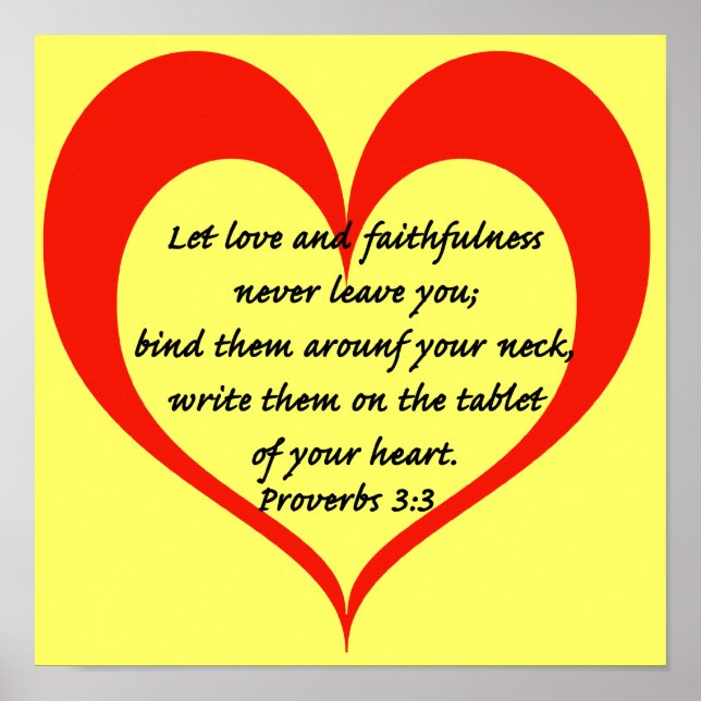 Poster Provérbios 3:3 (Frente)