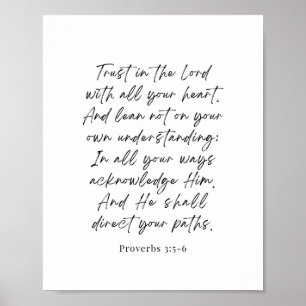 Poster Provérbios 3:5-6 Confie no Senhor