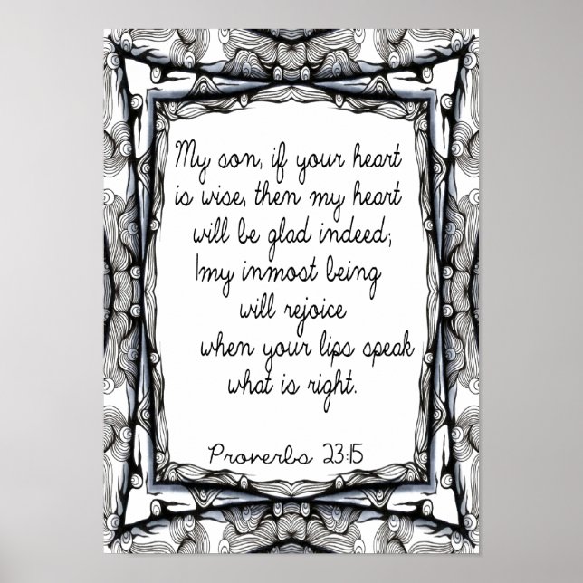 Póster Provérbios ao meu filho (Frente)