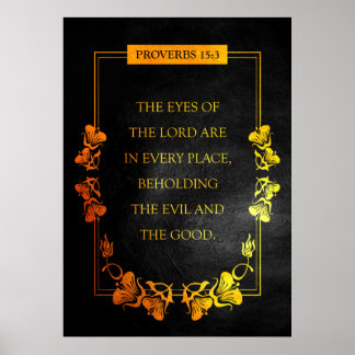 Poster Provérbios Verso de Bíblia 15:3