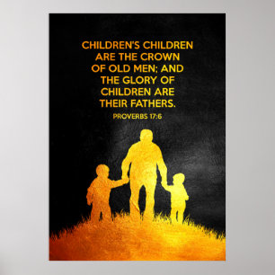 Poster Provérbios Verso de Bíblia 17:6