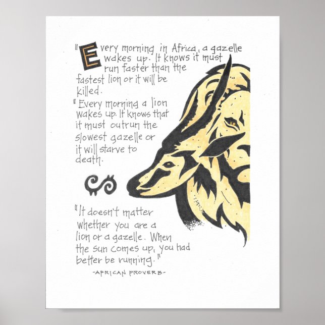 Poster Proverbo Africano (Frente)