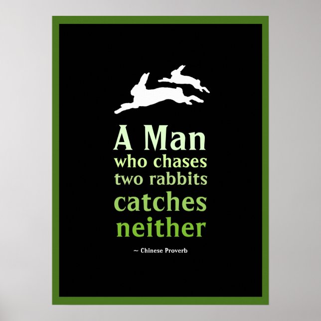 Poster Proverbo Chinês (Frente)