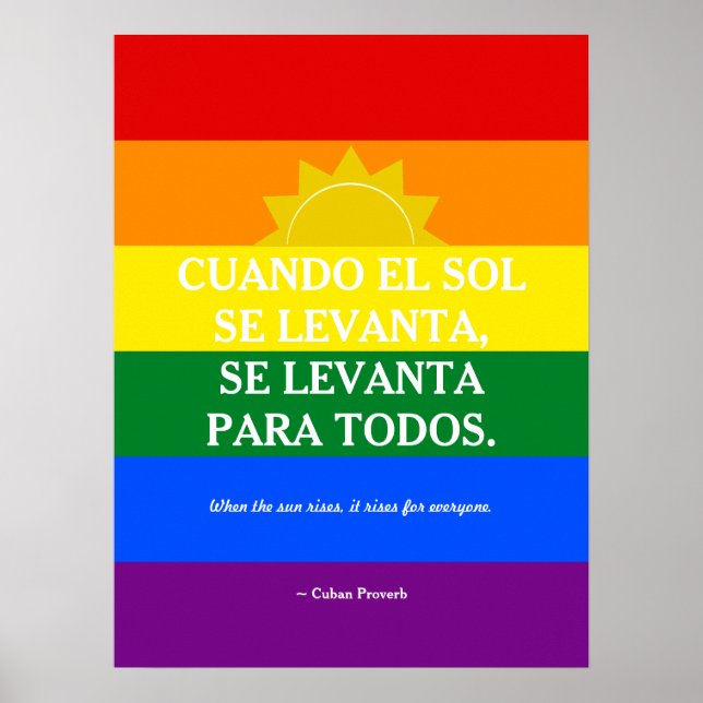 Poster Proverbo cubano (Frente)