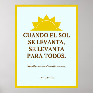 Poster Proverbo cubano