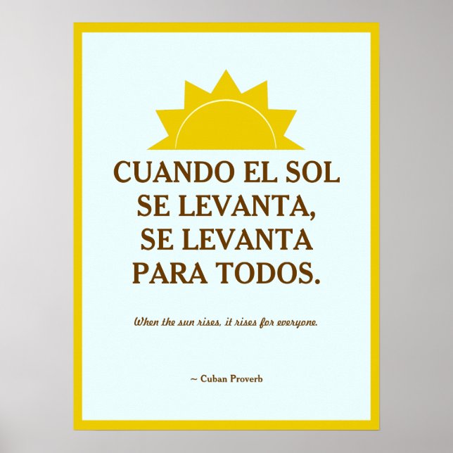 Poster Proverbo cubano (Frente)