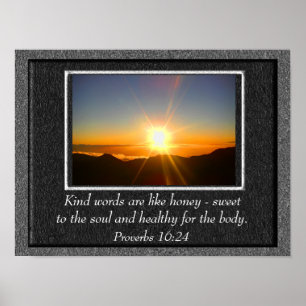 Poster Proverbs 16:24 - art print