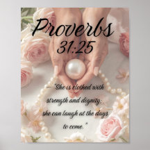 Proverbs 31:25 - Arte Cristã de Luxo
