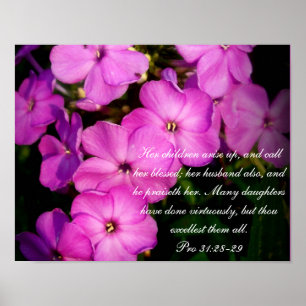 Poster Proverbs 31 Coleção ~ Pro 31:28-29