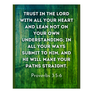 Póster Proverbs 3:5-6 poster