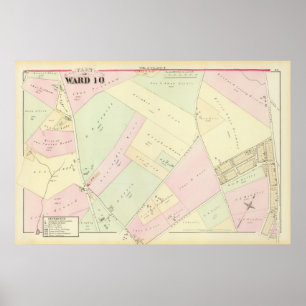 Póster Providência Rhode - mapa da ilha