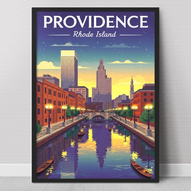 Poster Providência Vintage Rhode Island (Criador carregado)