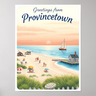 Poster Provincetown, Massachusetts – Praias de Cape Cod