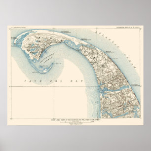 Póster Provincetown Truro e Frota-Geral das Linhas Costei