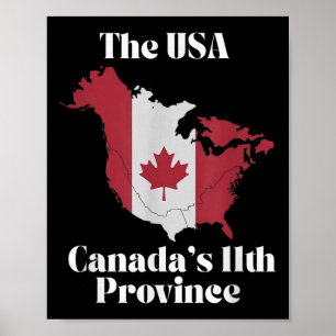 Poster Província 11 das Canadas dos Estados Unidos