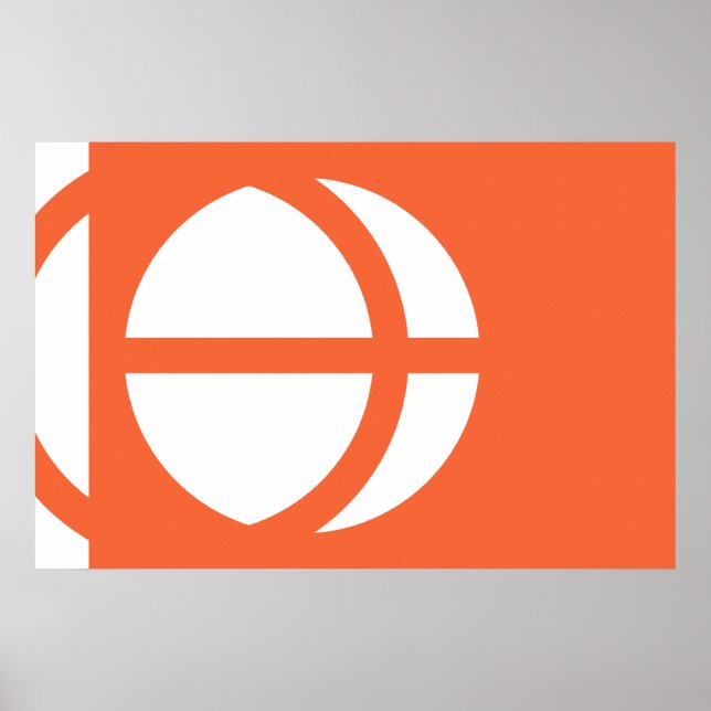 Póster Província de Nagano, bandeira do Japão (Frente)