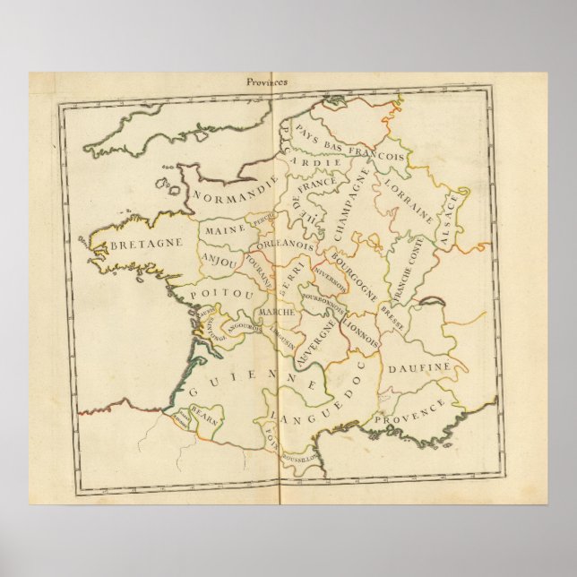 Póster Províncias, França (Frente)