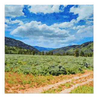 Póster Provo River Valley nas montanhas Uinta