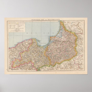 Póster Prússia de Ost u Westpreussen, de leste e