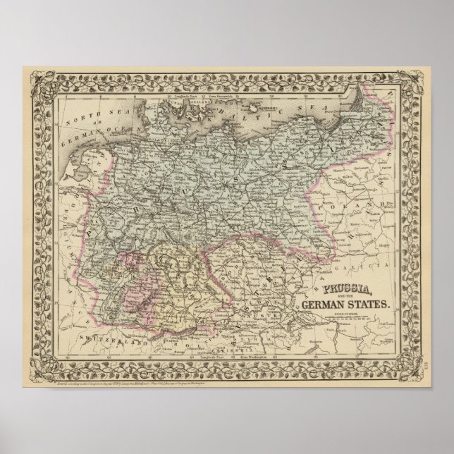 Poster Prússia, Estados Alemães (Frente)