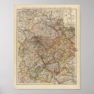 Póster Prússia Rhenish, Westphalia, HesseNassau