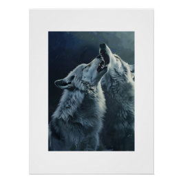 Póster PS Nature Designs, Howling Wolves Poster Art