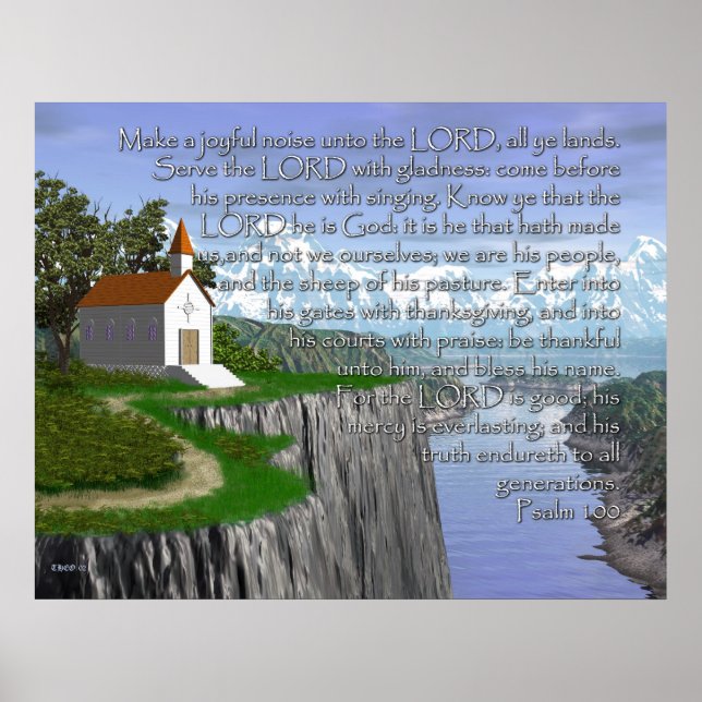 Poster Psalm 100 (Versão Ampla) (Frente)