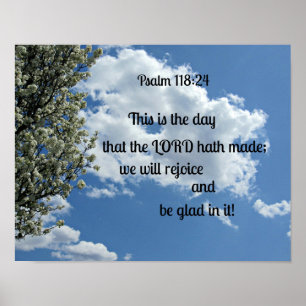 Póster Psalm 118:24 This is the day that the Lord hath
