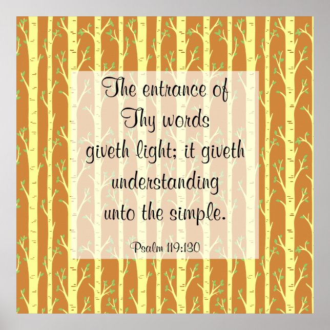 Poster Psalm 119:130 (Frente)