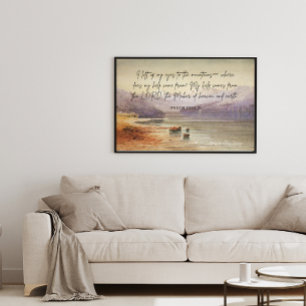 Poster Psalm 121:1-2 Bíblia Verse Wall Art