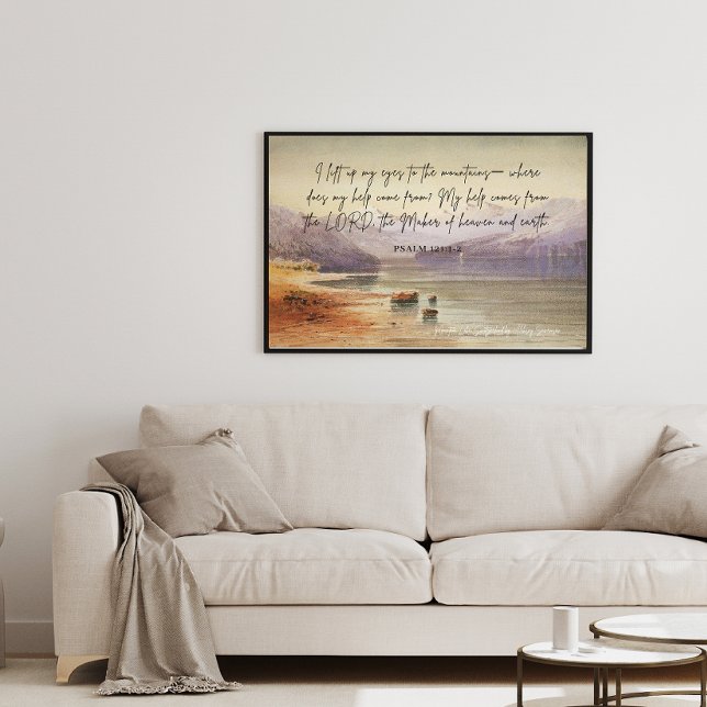 Poster Psalm 121:1-2 Bíblia Verse Wall Art (Criador carregado)