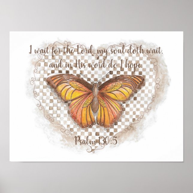 Poster Psalm 130:5 (Frente)