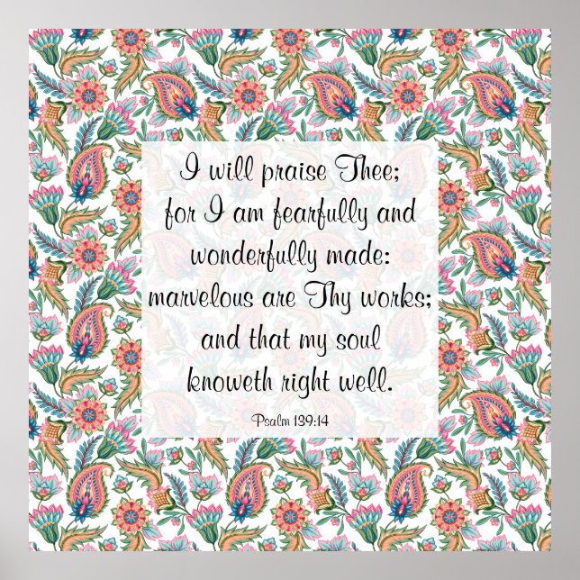 Poster Psalm 139:14 (Frente)